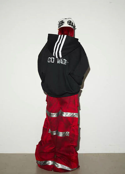 【MICHINNYON】Wide Over Big Hoodie Front Line Design Hoodie  MY0063