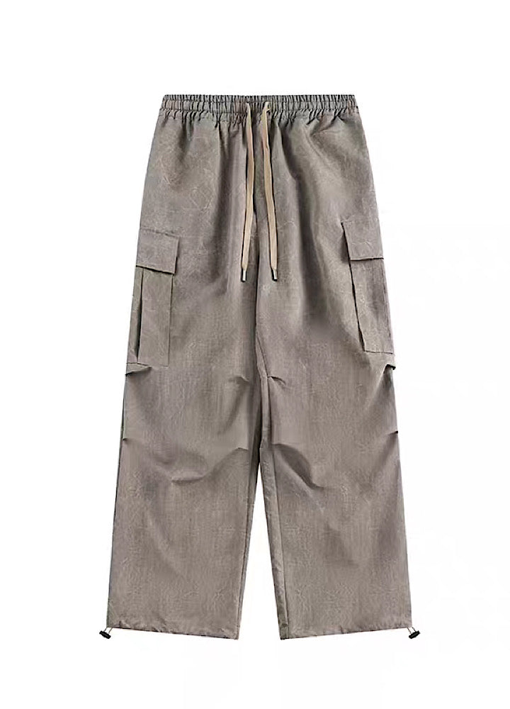 [Rayohopp] Dull vintage color loose silhouette cargo pants RH0074