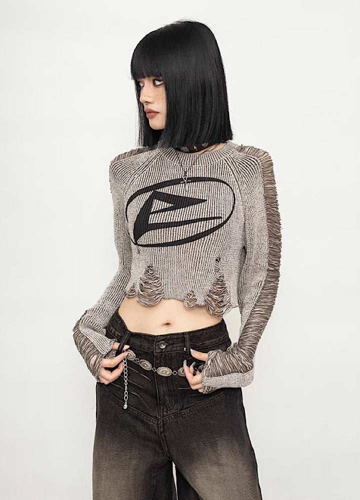ZERO STORE] One point logo classic distressed short long