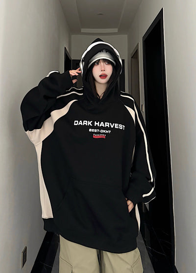 [W3] Full line design double coloring over hoodie WO0044
