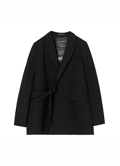 [BOB] Belt size asymmetric design jacket BO0016