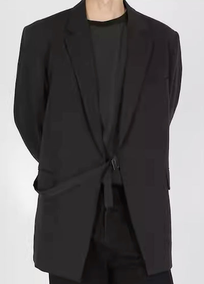 【BOB】Belt size asymmetric design jacket  BO0016