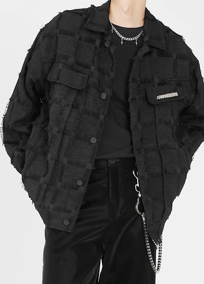 [BOB]One-block silhouette under-damaged jacket BO0017