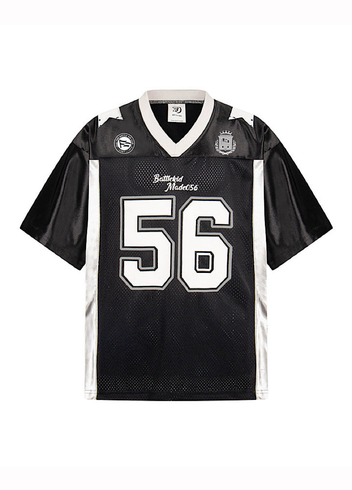 【Take off】Pop color oversized front number sporty short sleeve T-shirt  TO0033