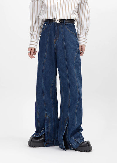 [LUCE GARMENT] Multiverse line falling silhouette denim LG0044