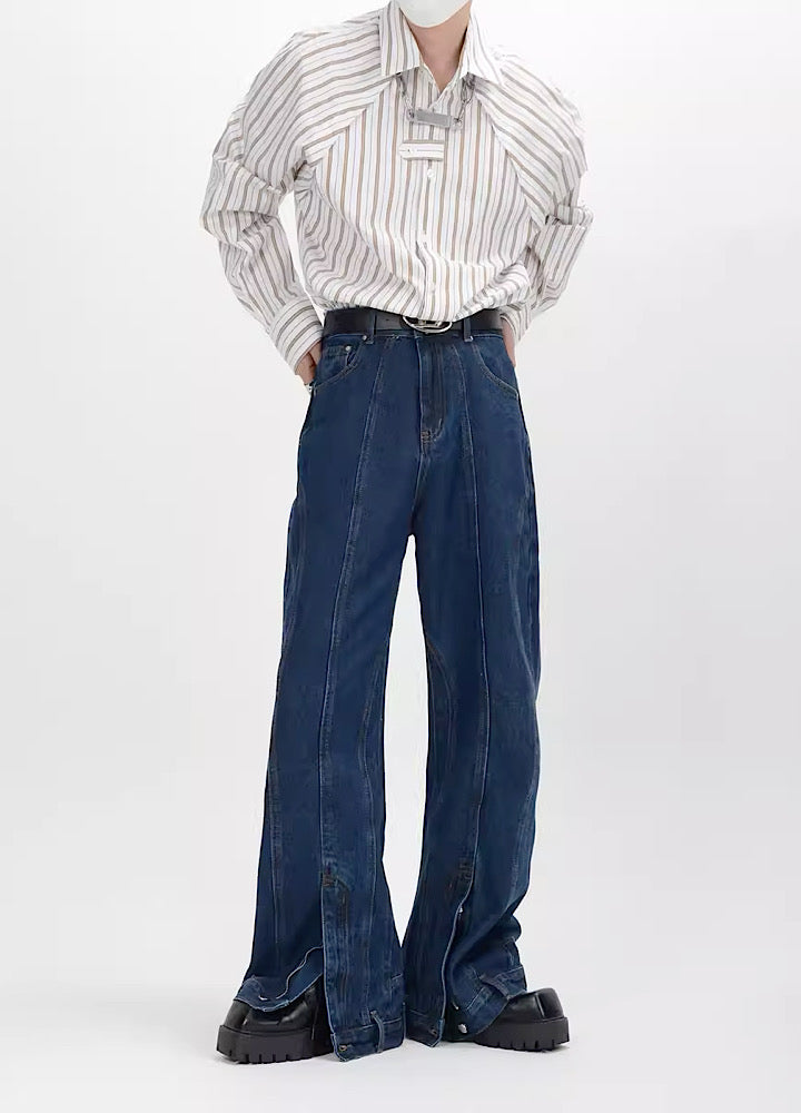 [LUCE GARMENT] Multiverse line falling silhouette denim LG0044