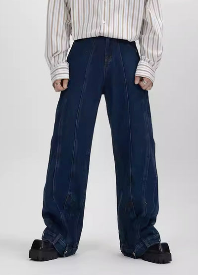 [LUCE GARMENT] Multiverse line falling silhouette denim LG0044