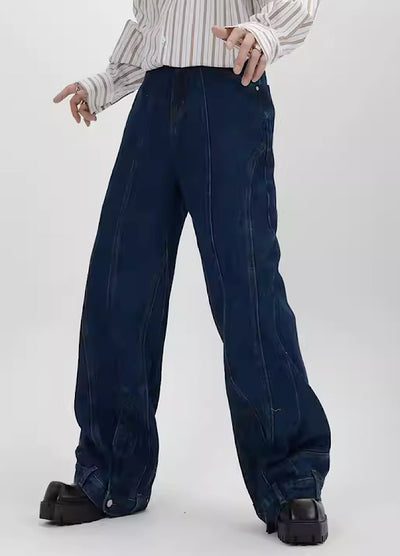 [LUCE GARMENT] Multiverse line falling silhouette denim LG0044