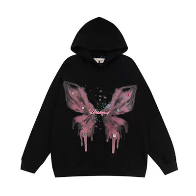 【VEG Dream】Sludge Blood Butterfly Design Overhoodie  VD0225