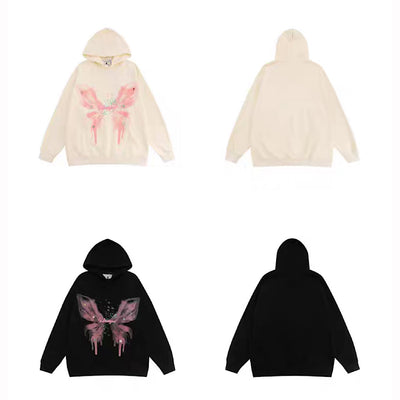 【VEG Dream】Sludge Blood Butterfly Design Overhoodie  VD0225