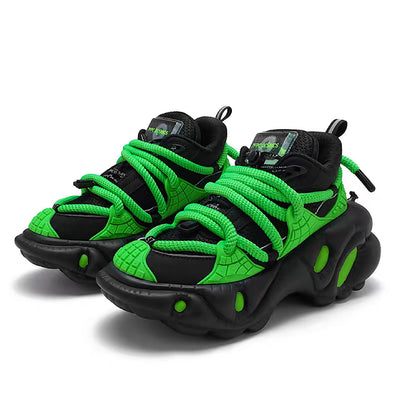 【6/14新作】Multi different color dull color gimmick wide sneakers  HL3153