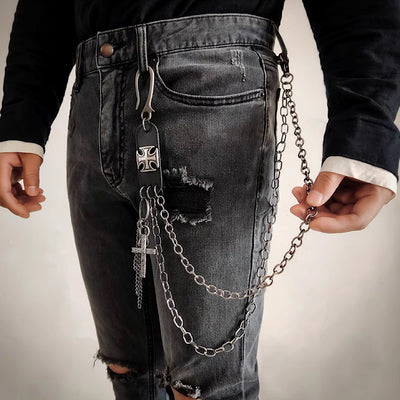 【6/14新作】Double design cross leather wallet chain  HL3164