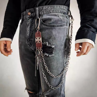 【6/14新作】Double design cross leather wallet chain  HL3164