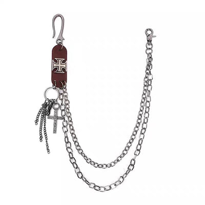 【6/14新作】Double design cross leather wallet chain  HL3164