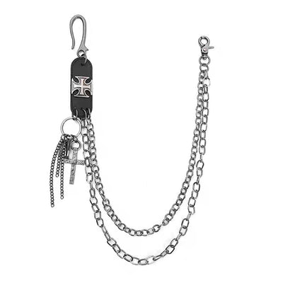 【6/14新作】Double design cross leather wallet chain  HL3164