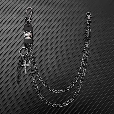 【6/14新作】Double design cross leather wallet chain  HL3164