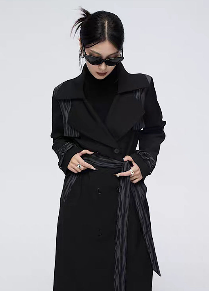 【CHICSKY】Multiway Design Loose Silhouette Black Coat  CH0020