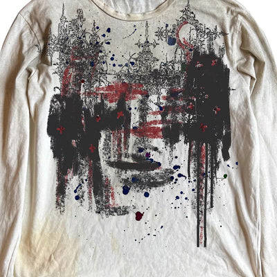【6/14新作】Vintage Blood Dirt Front Design Long Sleeve T-Shirt  HL3167