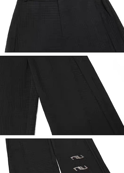 【CHICSKY】Silver attachment design glock straight pants  CH0022