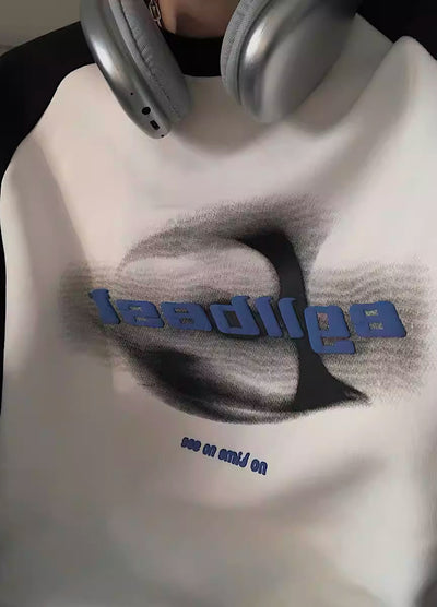 [Jmhomme] Front brand logo design Allen bicolor sweatshirt JH0008