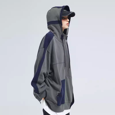 [A SQUARE ROOT] Dark color two point loose silhouette hoodie AR0011