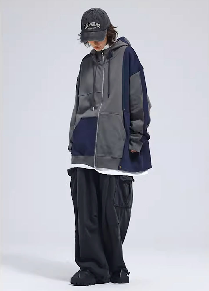 【A SQUARE ROOT】Dark color two point loose silhouette hoodie  AR0011