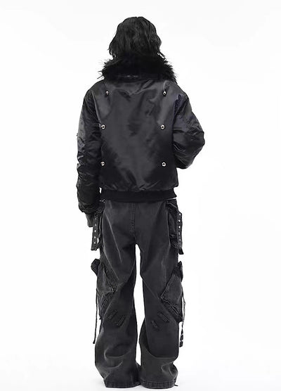 【OV】Random Silver Attachment Quilted Hoodie Jacket OV0011 – HI-LANDER