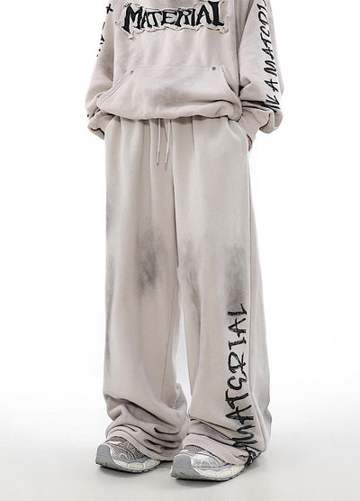 【MR nearly】Acid wash design subculture initial pants  MR0049