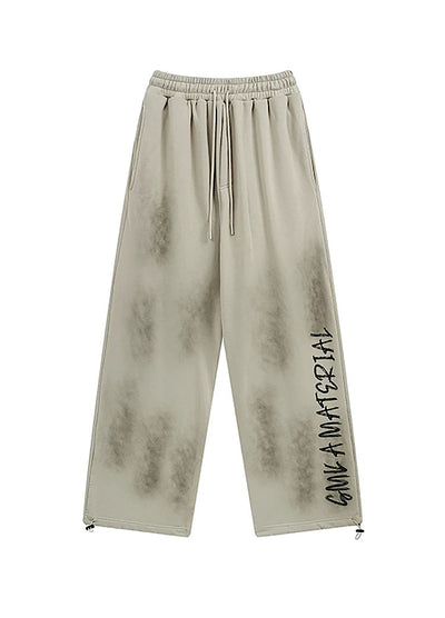 [MR nearly] Acid wash design subculture initial pants MR0049