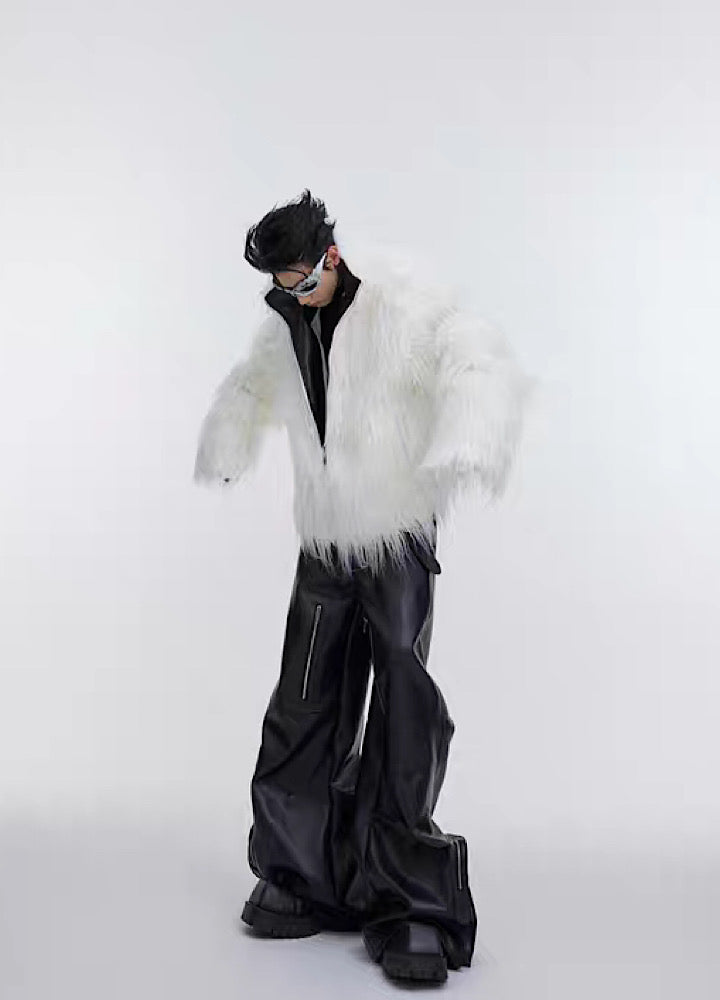 【Culture E】Fur design silhouette overload grace outerwear  CE0089