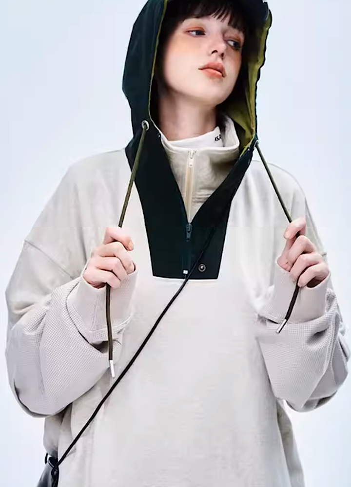 [A SQUARE ROOT] Simple multi-way casual style hoodie AR0019