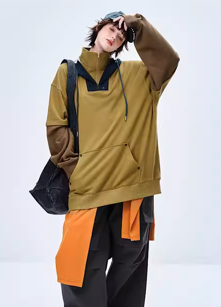 [A SQUARE ROOT] Simple multi-way casual style hoodie AR0019