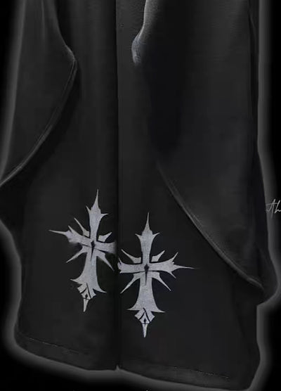 【Miub】Three-dimensional wide silhouette mode black slacks pants  MB0003