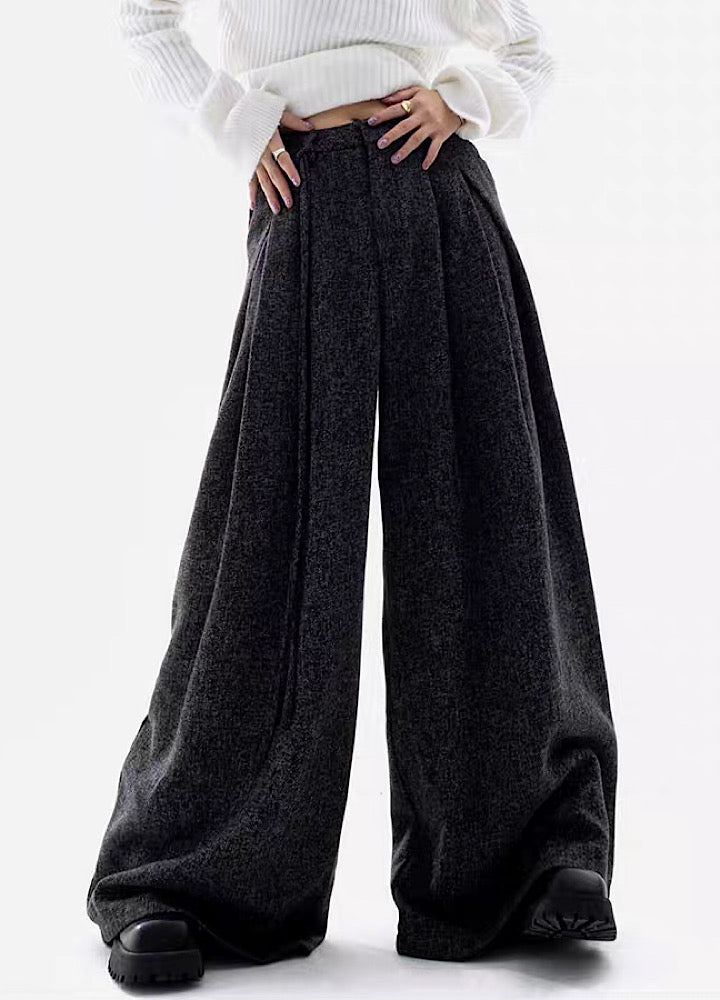 [EDX] High-end wide silhouette simple design loose pants EX0009