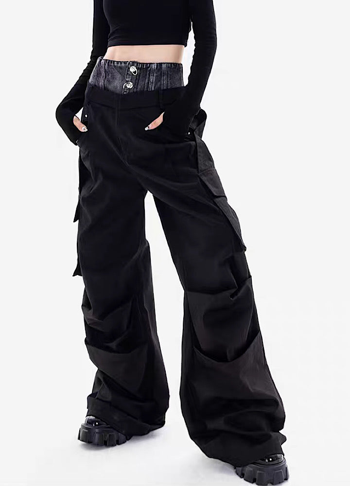 EDX] Denim plus cargo 2way gimmick design pants EX0010 – HI-LANDER