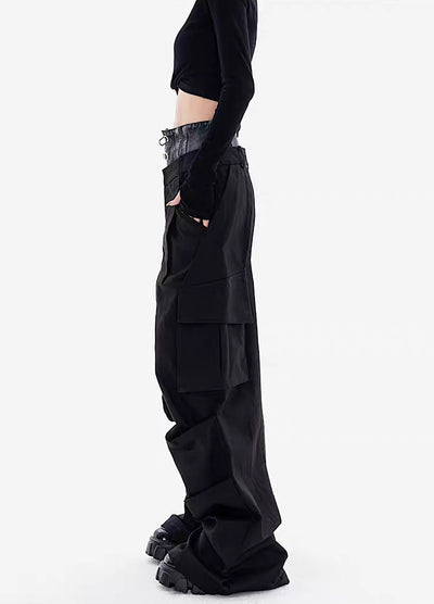 【EDX】Denim plus cargo 2way gimmick design pants  EX0010