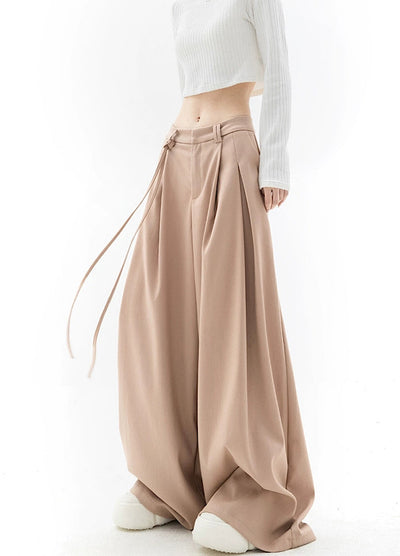 【EDX】High-end wide silhouette simple design loose pants  EX0009