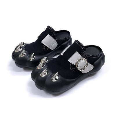 【7/14新作】Animal claw-like design upper volume casual white bangle sandals  HL3291