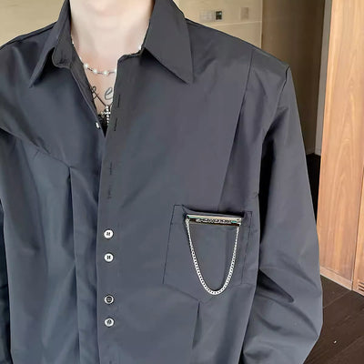 [CUIBUJU] Gothic simple design beautiful long sleeve shirt CB0024