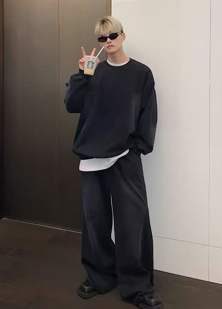【CUIBUJU】Gradient wash vintage style denim setup  CB0026