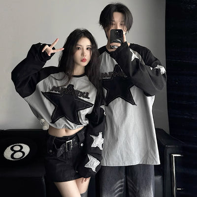 [9/25 New] Vintage monotone stardust design T-shirt HL2962