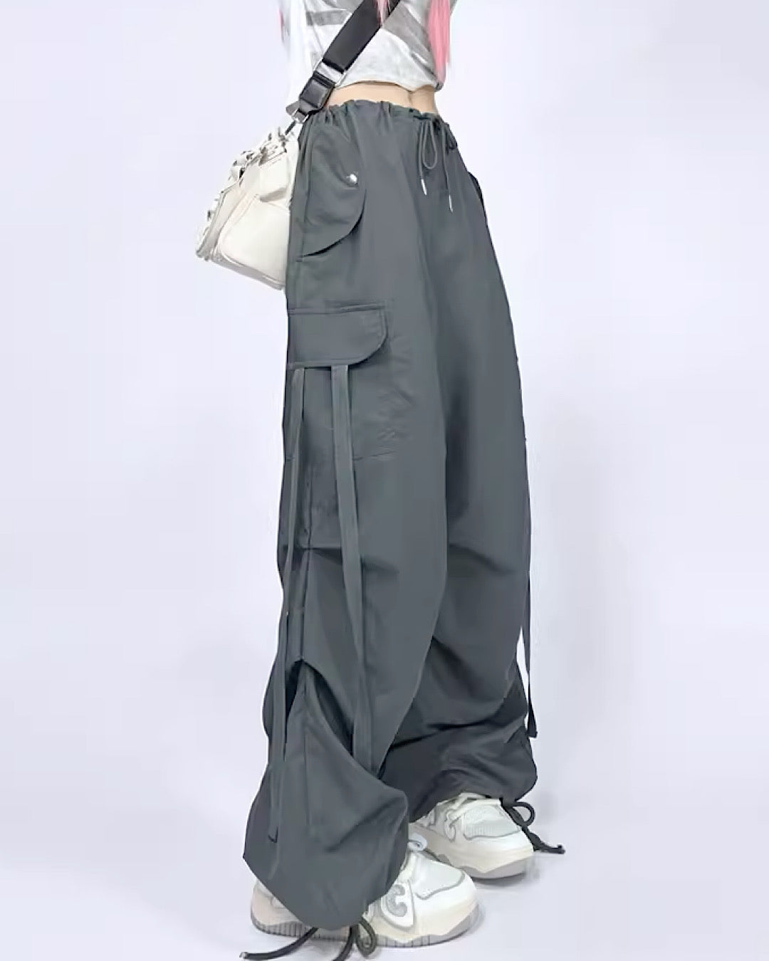 【FREEMEIGE】Long suspender wide over cargo pants  FM0002