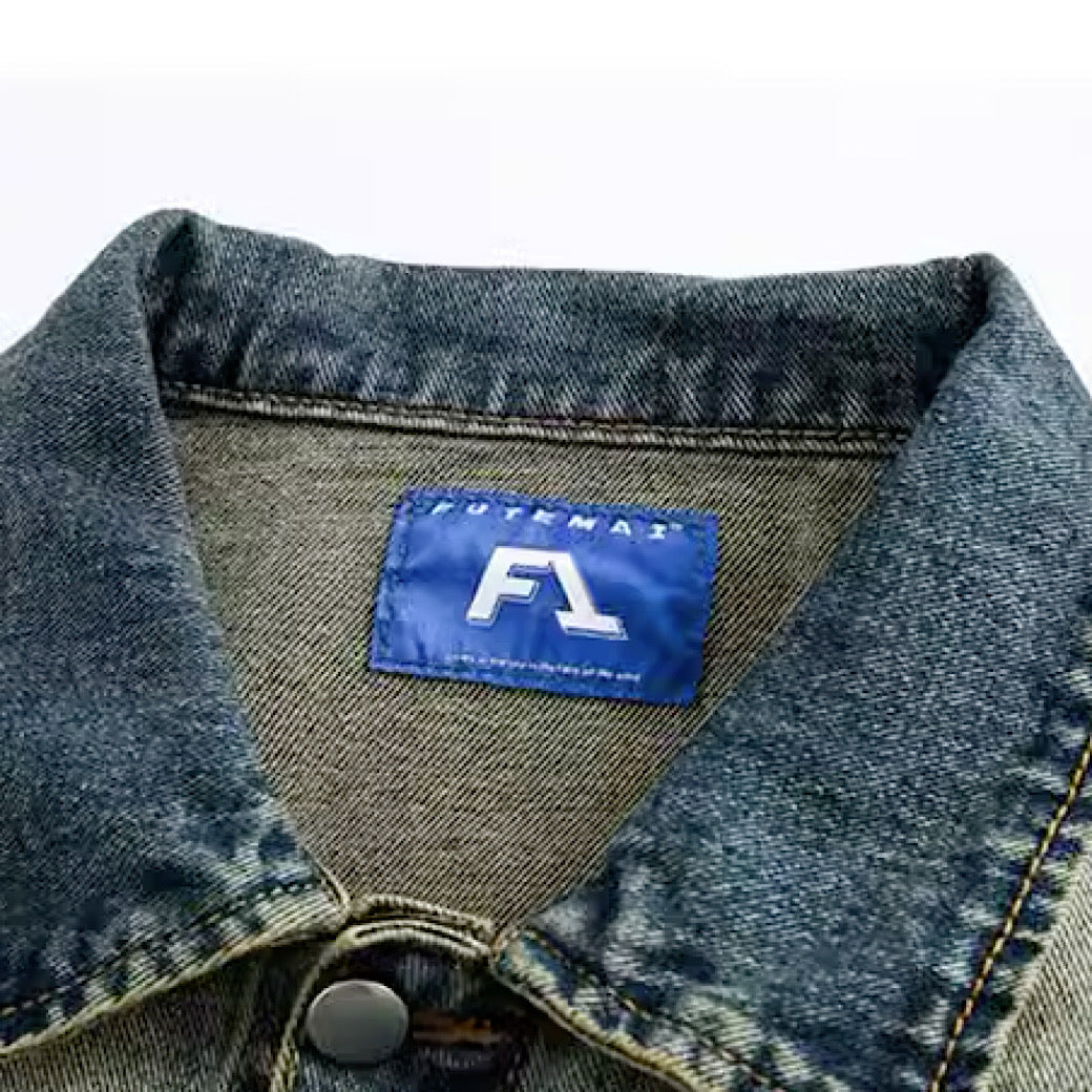 Graphic overload washed denim jacket HL2964 – HI-LANDER 