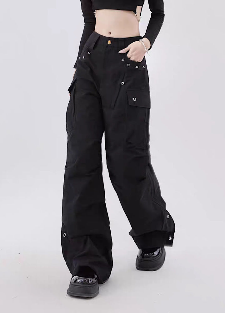 【Rayohopp】Multi-over button design slim pants  RH0095