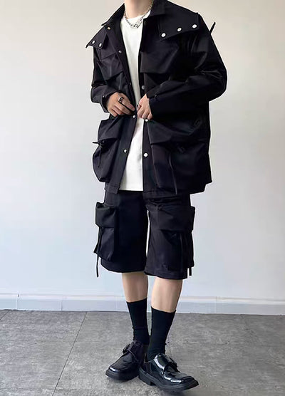 【GREY】Multi-gimmick design 2way casual mode jacket  GR0017