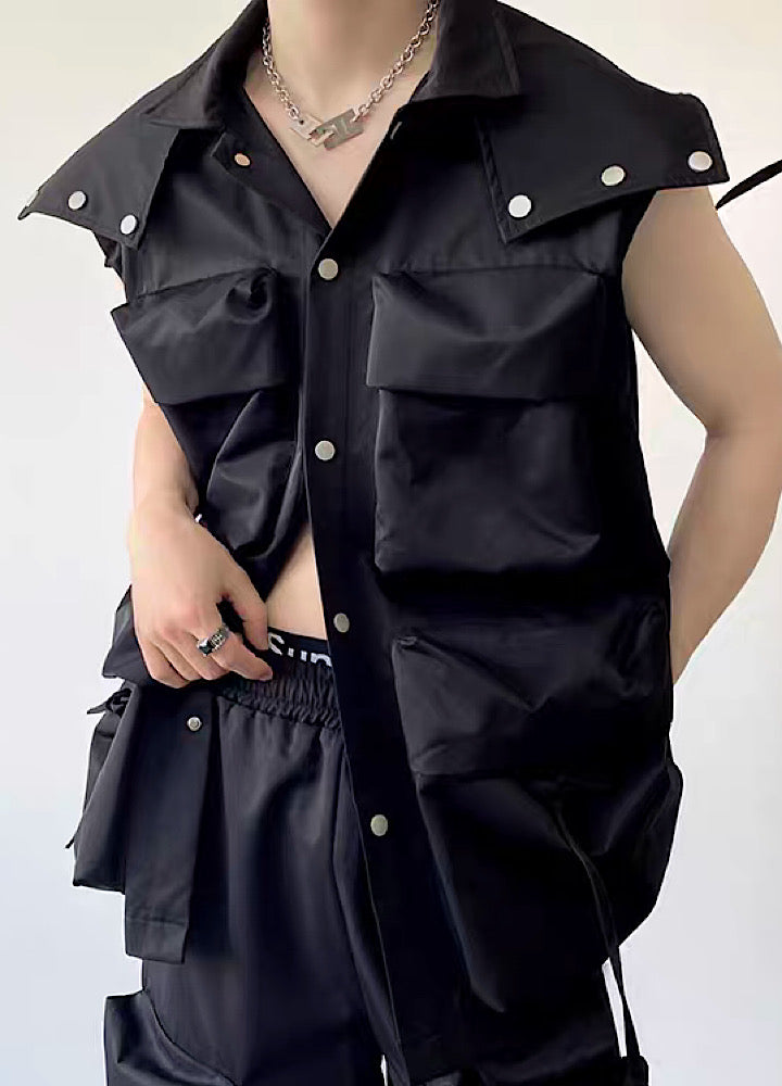 [GREY] Multi-gimmick design 2way casual mode jacket GR0017