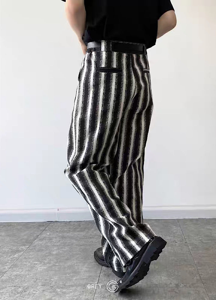 【GREY】Side over monotone line design pants  GR0018