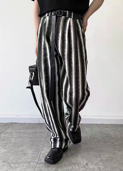 [GREY] Side over monotone line design pants GR0018