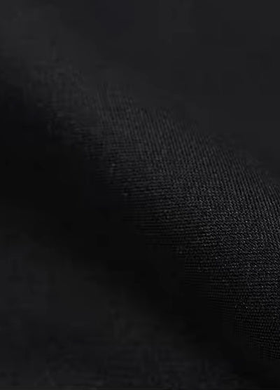 [Culture E] Side zipper full metal design black pants CE0110