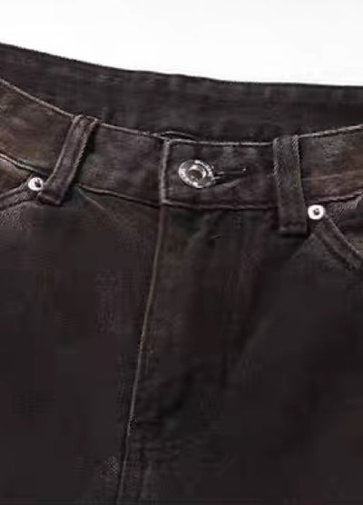 【MR nearly】Claw mark vintage dirty design denim pants  MR0063